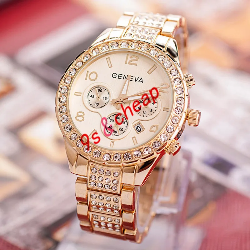  Women Fashion Luxury Crystal Quartz Watch Free shipping #160717