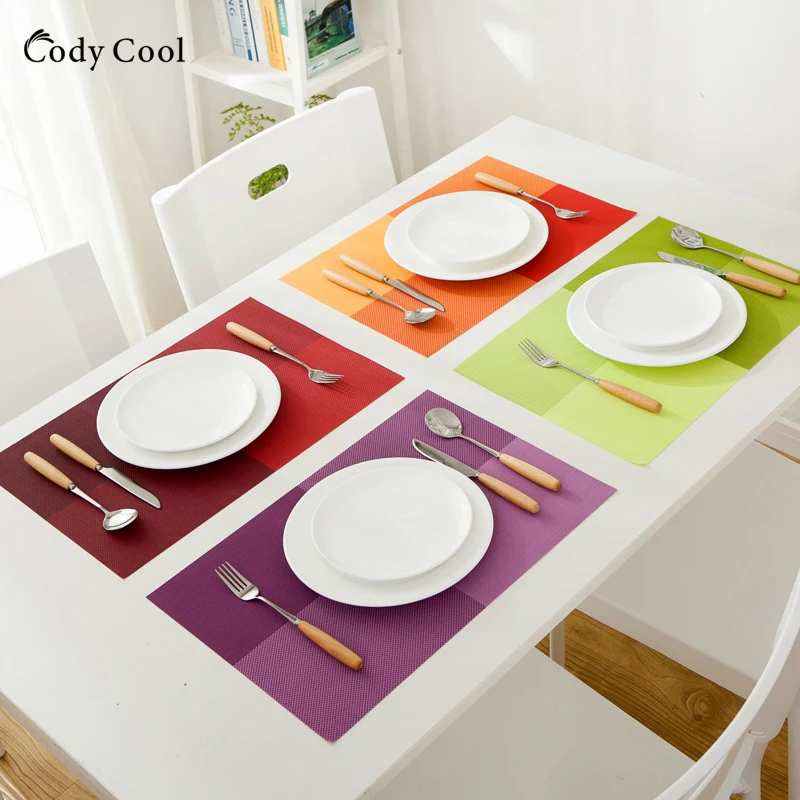 Cody Cool 4pcs/lot PVC Placemat Kitchen Dining Decoration Non slip