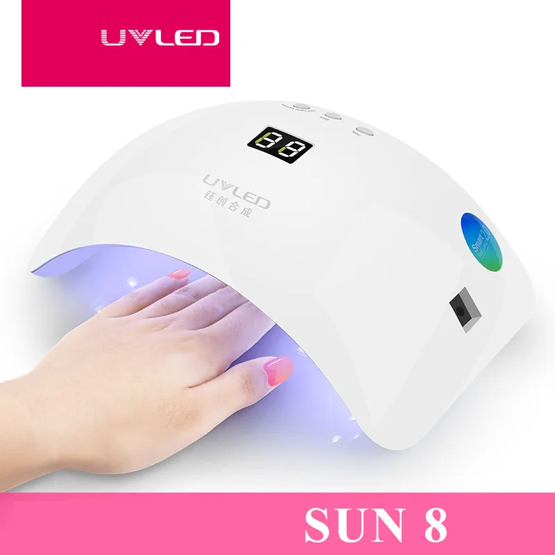 

SUN8 UV LED Smart Nail Lamp 48W Nail Gel Dryer 30s 60s Timer 90s Low Heat Mode Curing UV LED Gels Nail Polish Art Tools Sensor