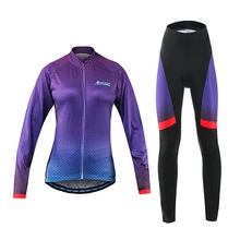 Cycling Jersey Set Women Long Sleeve Breathable Ciclismo MTB Mountain Bike Bicycle Jersey Racing Jersey Set