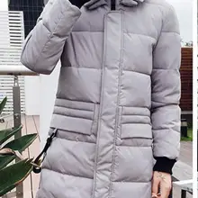 Стиль одежда на Хлопчатобумажной Подкладке утолщенная средний и длинный детский комплект одежды в Корейском стиле, тренд зимы пальто