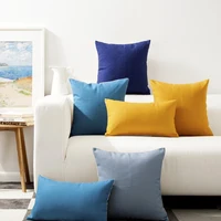 Pure Color Red Yellow Solid Pillow Cover Home Decorative Decor Blue Plain Pillow Case Office Sofa Pillowcase Cushion Cover 3
