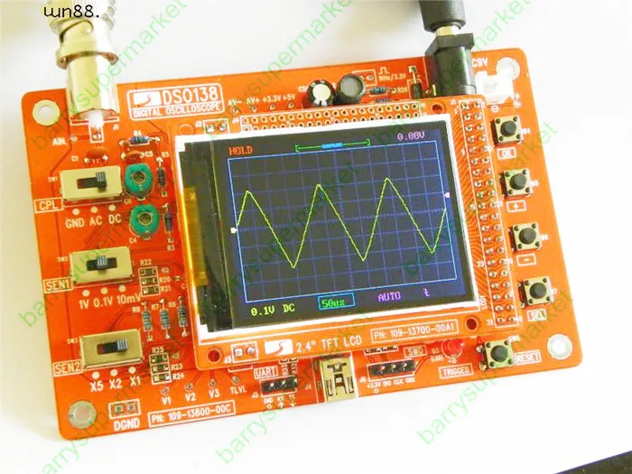DSO138 цифровой осциллограф diy kit osciloscopio Ручной Портативный USB диагностический