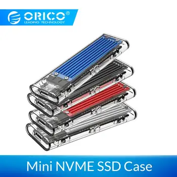 

ORICO Mini NVME M.2 to Type-c SSD Case M.2 Key Transparent External m.2 usb Gen2 10Gbps Support UASP for Samsug SSD