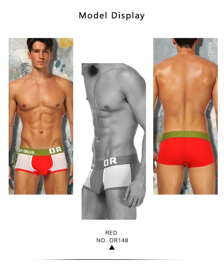 Aismz боксер Мужское нижнее белье 4 шт./партия Cueca Mesh мужские трусы боксеры Дышащие Боксеры Homme Slip az148