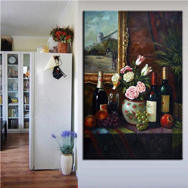 Senza cornice home stampato bella significato still life pittura a ... Soggiorno significato