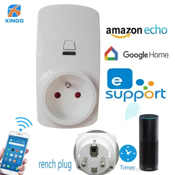 

FRANCE Plug Smart Wifi Network Adapter For Voice App Wireless Control House Electric Power Socket Switch Alexa eWelink IFTTT