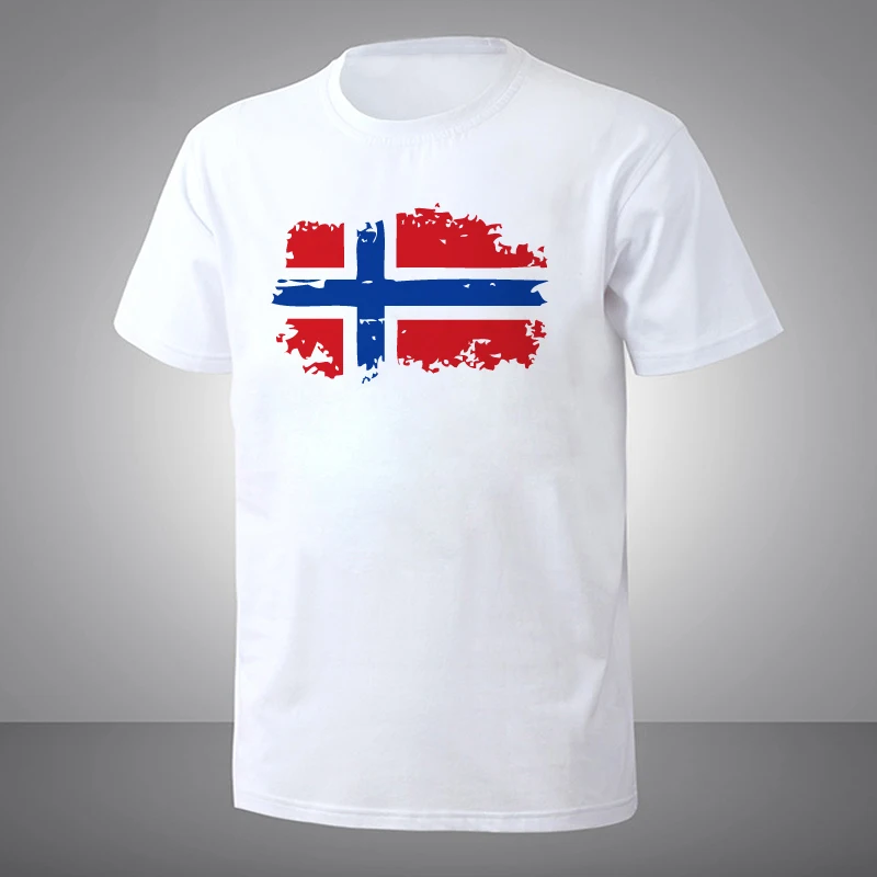 

2019 Fashion European Cup Norway National Flag Design T shirts For Men Short Top & Tee Nostalgic Amazing T-shirt Men s-xxxl