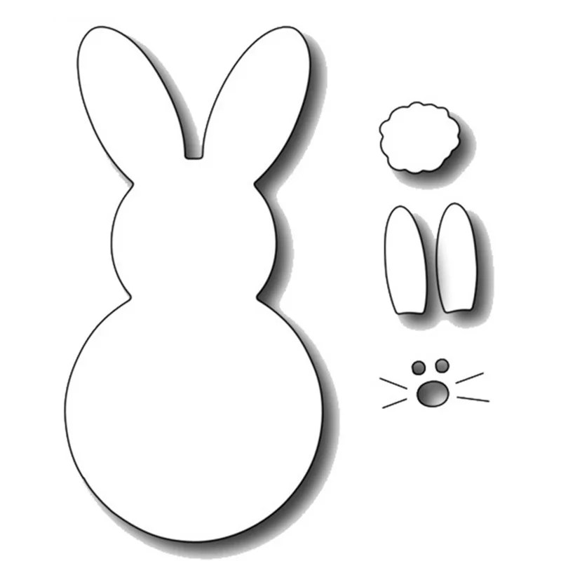 

Hemere Easter Rabbit Frame Metal Steel Cutting Dies for DIY Paper Card Making Photo Scrapbooking Decor Supplies Embossing Dies