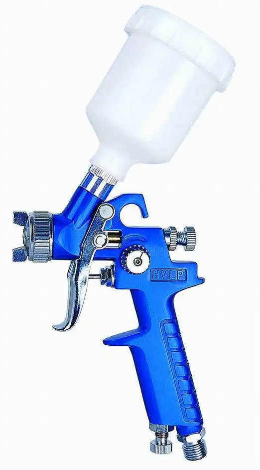GRAVITY FEED HVLP PAINT SPRAY GUN, TOUCH UP AIR HOSE COMPRESSOR COUPLER