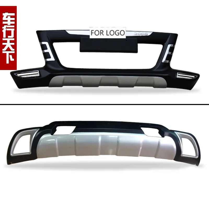 

Free shipping ,High Quality Car styling Plastic Front+Rear Bumper Guard Protector For 2014-2018 Peugeot 2008 Car-styling