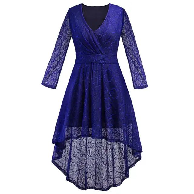muqgew new arrival popular women s lace long sleeve dress party prom