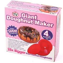 wholesale.48pcs/lot. ТЕЛЕВИЗИОННЫЙ продукт силиконовые формы торт пончики плесень трех частей шапито Giant пончик Чайник. ja89