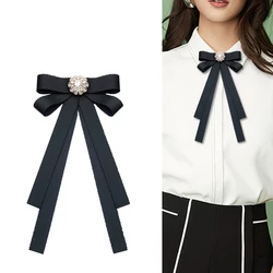 women black bow tie butterfly and diamond necktie brooch hair clips Lady Head Ribbon dual-use accessories Girl Blouse female women black bow tie butterfly and diamond necktie brooch hair clips Lady Head Ribbon dual-use accessories Girl Blouse female