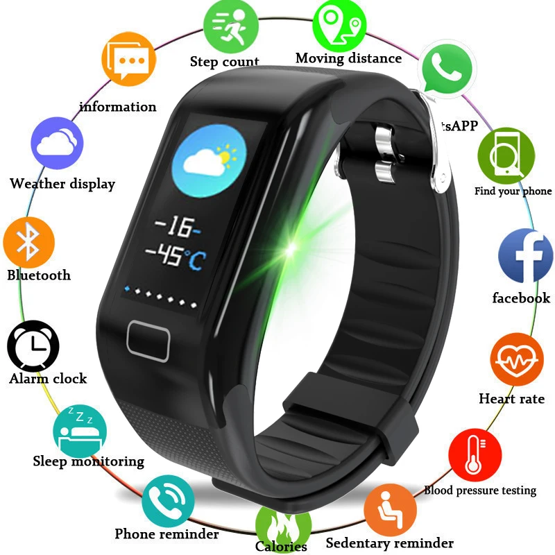 

BANGWEI Men Women Sport waterproof Smart Watch Bluetooth Clock Heart Rate Blood Pressure oxygen Sleep Monitor Pedometer Watch