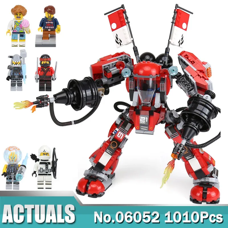 

Ninja Fire Mech Battle Huge Robots 06052 Model Building Blocks Children Assemble Toys Bricks Compatible with Lego 70615