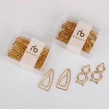 

Champagne Gold Calabash school Customization Paper Clips Gold Paper Clips Bookmark Clip Metal Clips Paper Kawaii Stationery