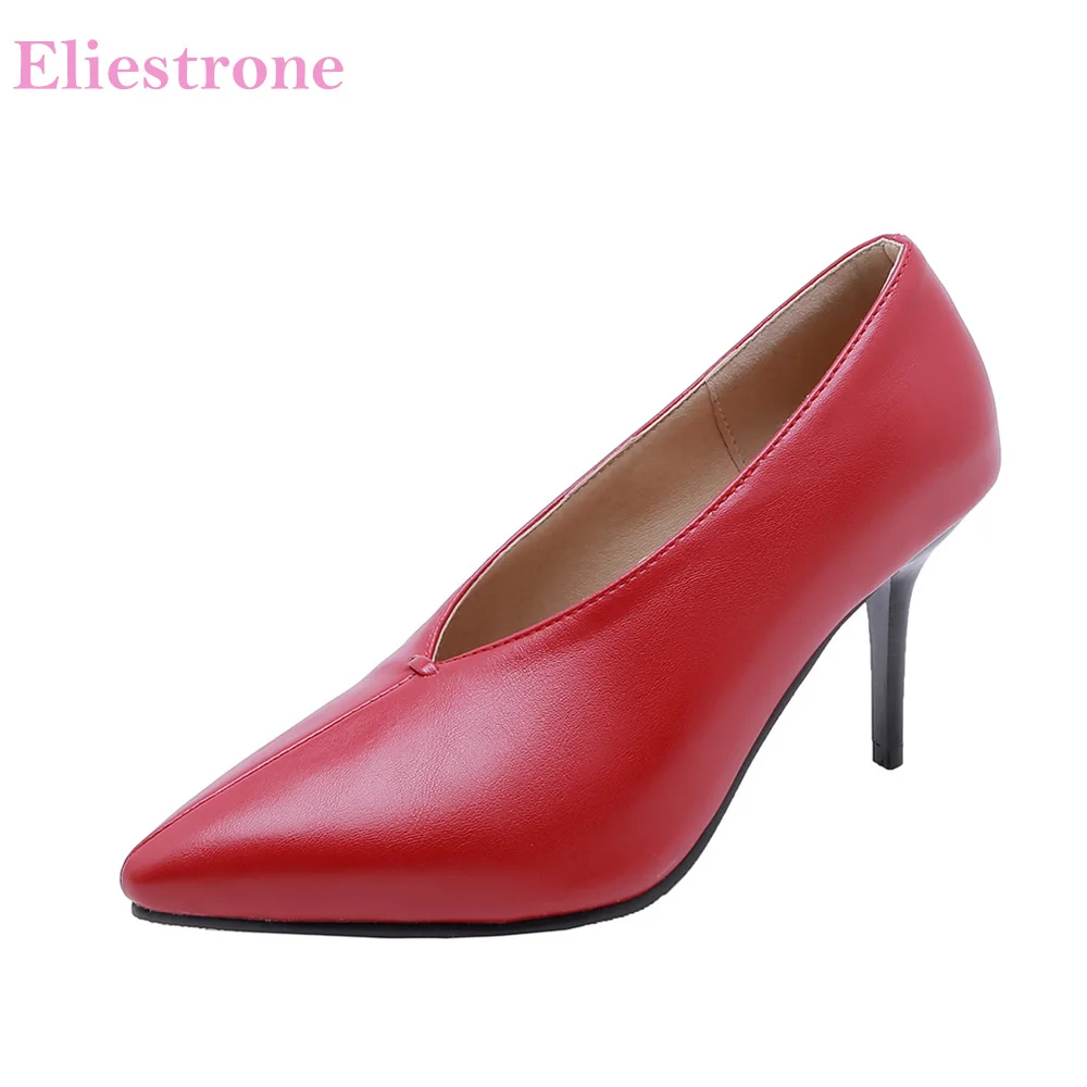 

Hot 2019 Autumn Brand New Sexy Red Black Women Nude Pumps High Heels Lady Dress Shoes BKA4 Plus Big Small Size 30 11 43 46 48