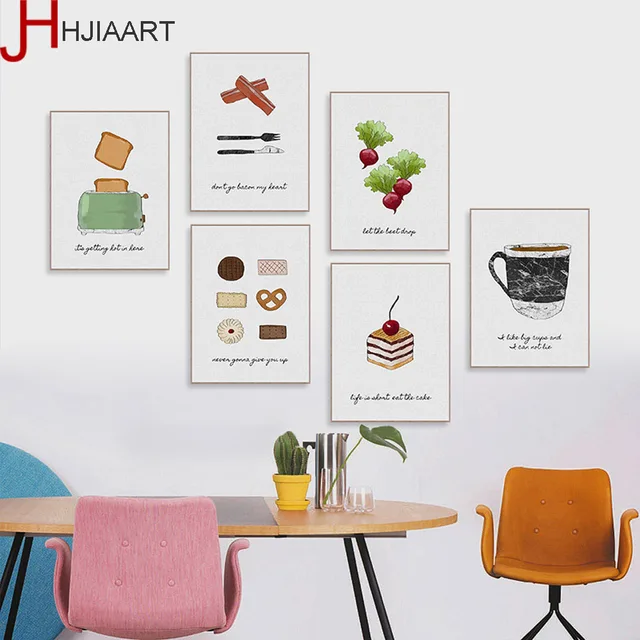 Makanan Sayuran Kopi Poster Nordik Cafe Dapur Dinding Seni Cetak Makanan Sayuran Kopi Poster Nordik Cafe Dapur Dinding Seni Cetak Gambar Ruang Tamu Lukisan Kanvas Rumah