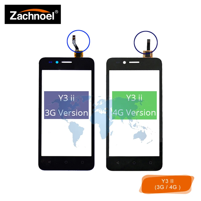 

4.5'' Touch Panel for Huawei Y3 II 3G 4G LUA-L03 LUA-L21 LUA-L23 Touch Screen Digitizer Sensor Front Glass Lens Panel Screen