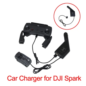 

2 in 1 Car Charger for DJI Spark Drone Remote Control Battery Portable Fast Charger with USB Port Outdoor Travel Charger