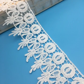 

1Yard Width:7.5cm 2 Colors Stylish Milk Silk Embroidered Mesh Lace Garment Lace Trims Trimmings DIY Sewing Accessories