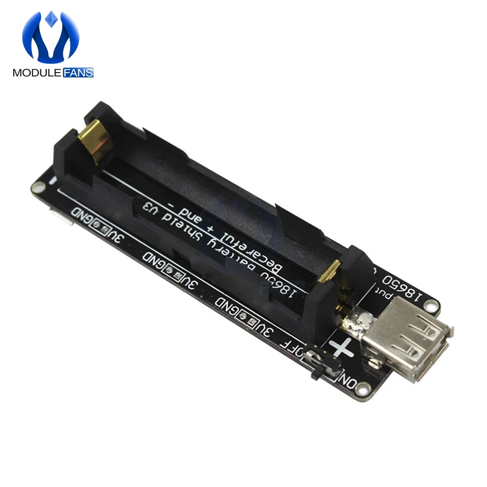 

ESP32 ESP32S For Wemos For Raspberry Pi 18650 Battery Charge Shield Board V3 Micro USB Port Type-A USB 0.5A For Arduino Charge