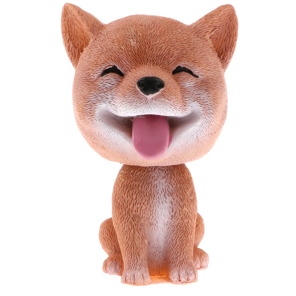 Shaking Head Corgis Lucky Dog Puppy Bobbing Heads Bobblehead Toy Aniaml Figures Car Home Decoration Ornament Kids Toys Gift