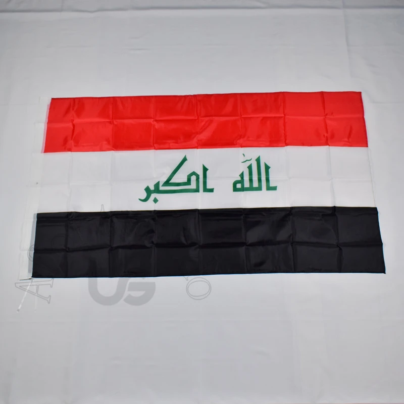 

Iraq 90*150cm Iraqi Irak flag Banner Free shipping 3x5 Foot Hanging National flag Home Decoration flag