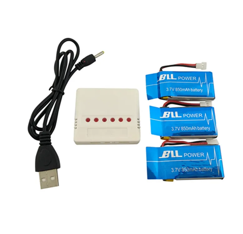 

BLL 3.7V lithium battery SYMA X5S X5SC X5SW four-axis aircraft remote control aircraft 3PCS 3.7V 850mah battery and charger