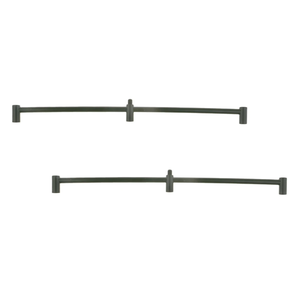 2x Metal Carp Fishing Buzz Bar Fishing Rod Pod Holder Buzzer Bar For 3 Rods