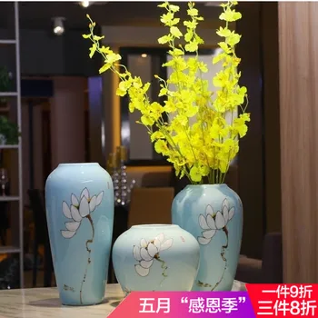 

Jingdezhen ceramics modern Chinese vase flower flower decoration Home Furnishing restaurant decoration hydroponic flower