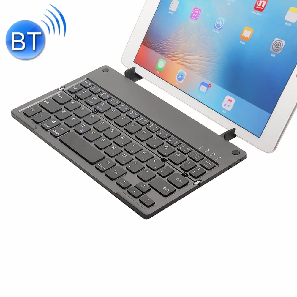 

MC Saite MC-B048 78 Keys Foldable Ultra-thin Bluetooth 3.0 Keyboard with Holder for Mobile Phone, Tablet, Laptop