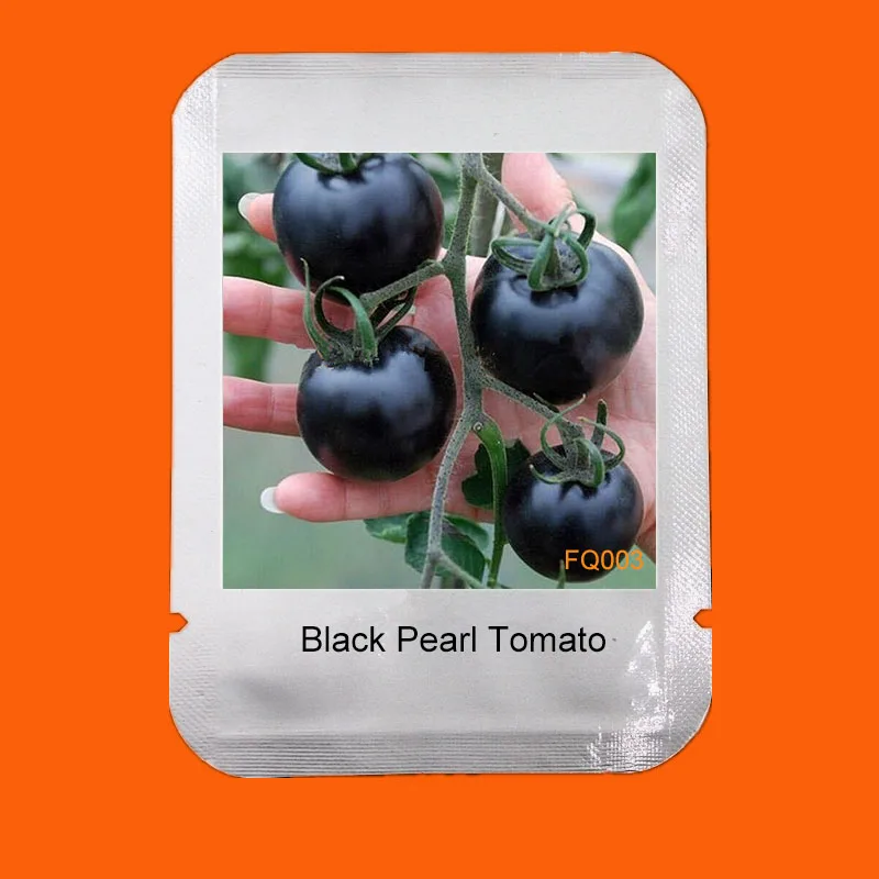 

Professional Packaging, Balcony Vegetables Bonsai Potted Tomato Plant Plants, 100 Pieces 100% True Black Pearl Tomato garden,#FQ