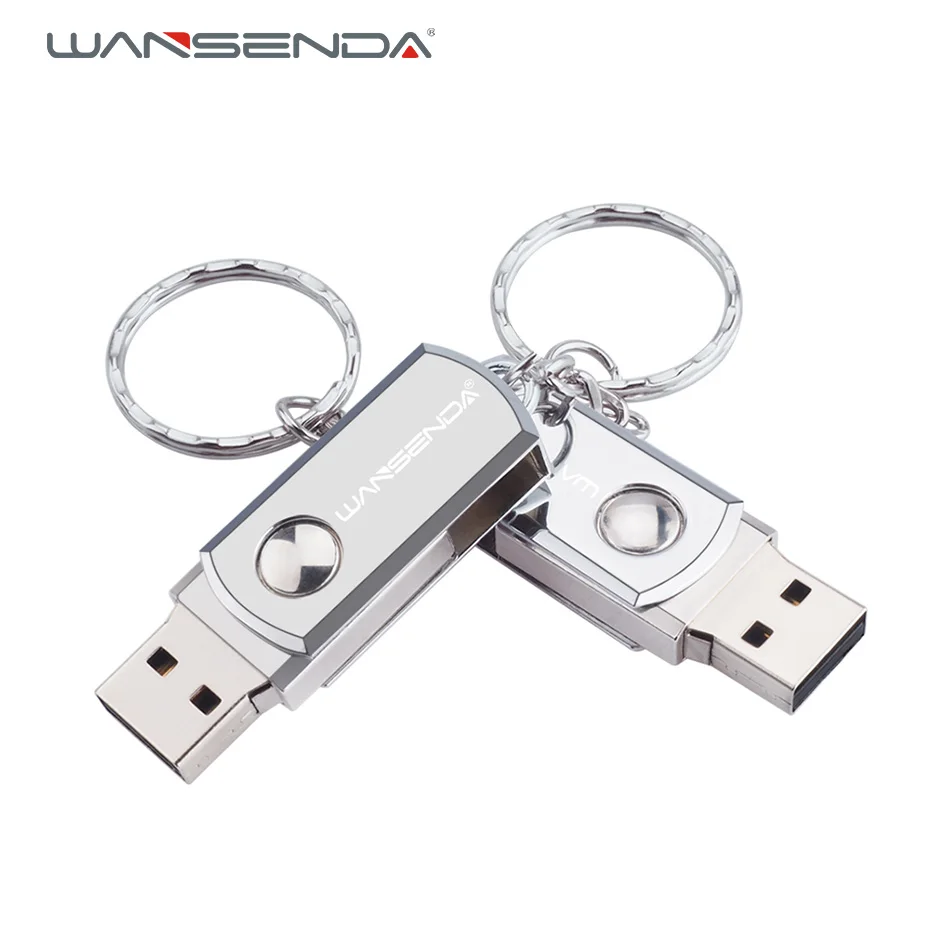 USB флеш-накопитель Wansenda из нержавеющей стали, цепь 128 ГБ, 64 ГБ, 32 ГБ, 16 ГБ, 8 ГБ, 4 Гб, usb флеш-накопитель