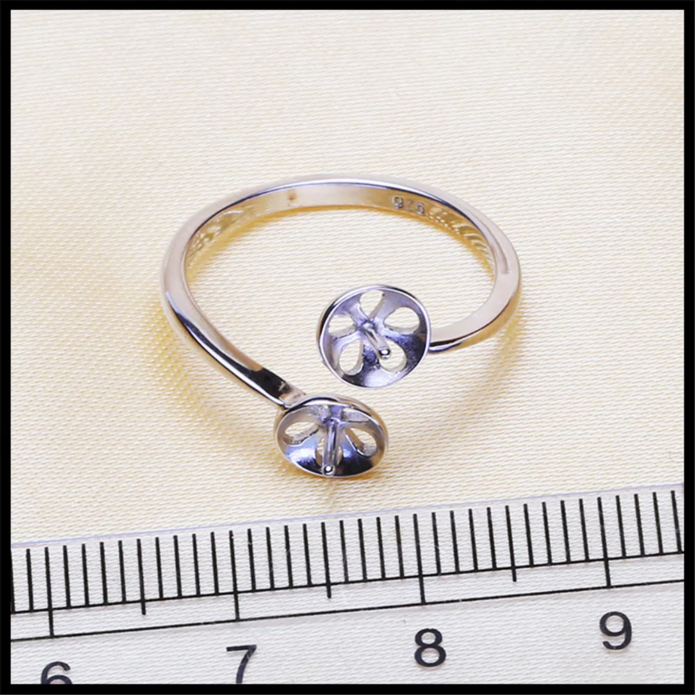 Классические дизайнерские кольца основа 925 женские с искусственным жемчугом