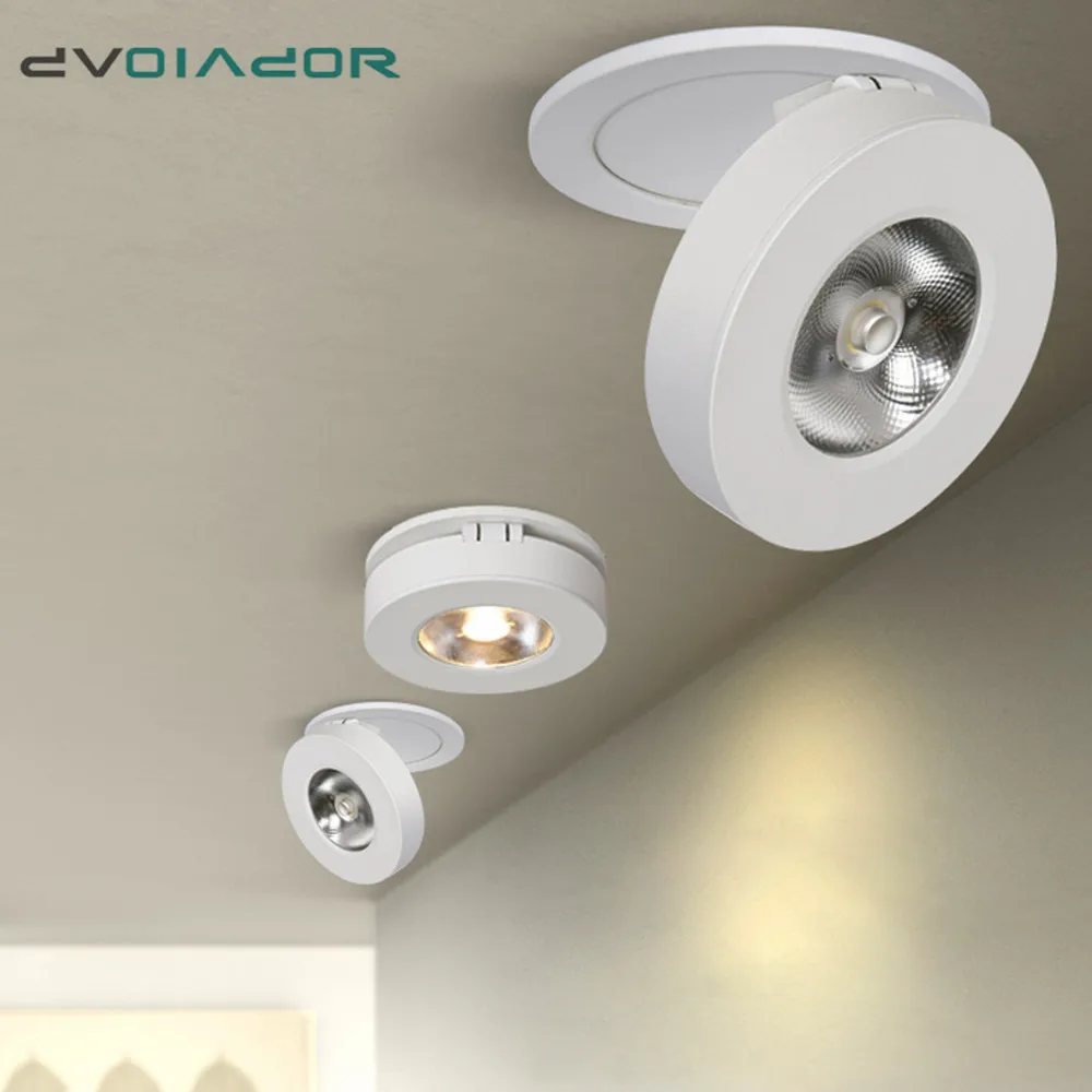 

Foldable and 360 degree rotatable led ceiling light recessed 12w 7w 5w Silm LED Downlight Ceiling Spotlights for indoor lights