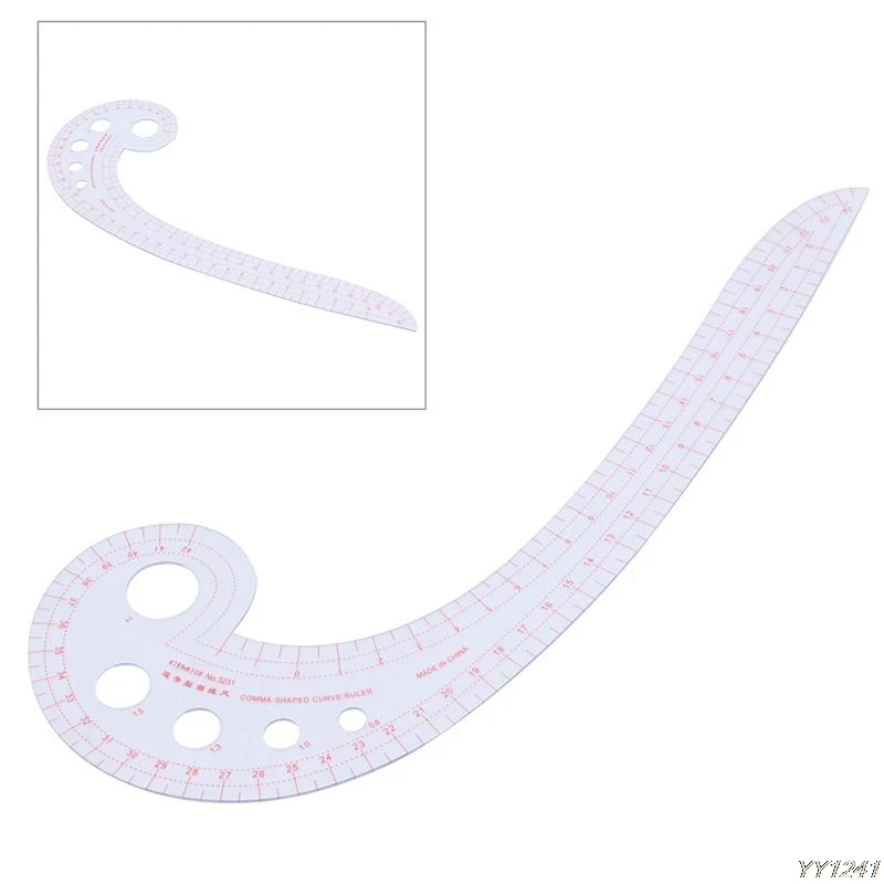 Швейная линейка форма запятой французский кривой пластиковый портной рисунок ремесло инструмент DIY
