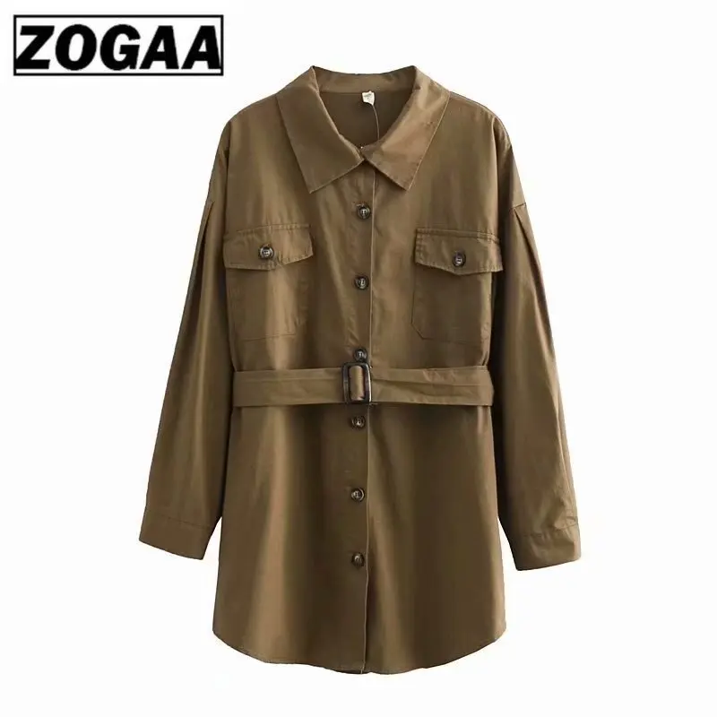Sexy Peplum Belt Trench Coat for Women Loose Ladies Khaki Long Coat 2019 Turn-down Collar Trench Shirt Femme Spring Autumn Cloth