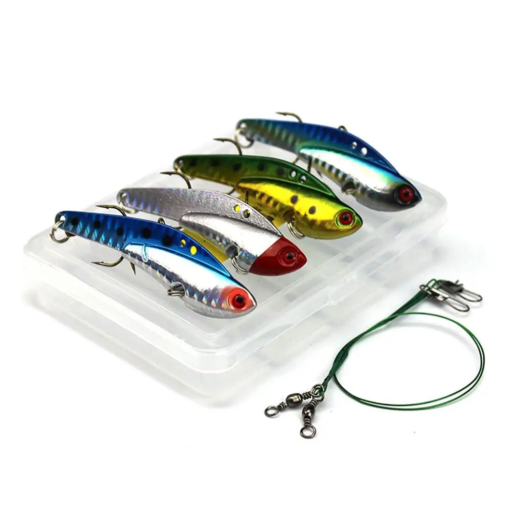 LumiParty 4PCS 7.5cm Metal Fishing Lures VIB Bionic Bait Fish Hard Bait Bass Vibration Lure Crankbait Fish Bass Bait Head Hooks LumiParty 4PCS 7.5cm Metal Fishing Lures VIB Bionic Bait Fish Hard Bait Bass Vibration Lure Crankbait Fish Bass Bait Head Hooks