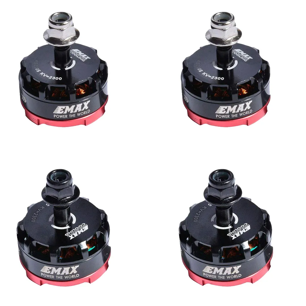 

OMESHIN Four EMAX RS2205 2300 kV Brushless Motors 2cw 2cw For Fast Cooling Of FPV Racing UAV