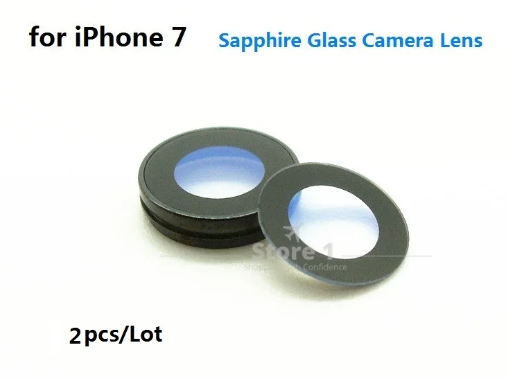 Оригинальный объектив для камеры Apple iPhone 7 2 шт./лот Сапфировое стекло с/без рамки 4