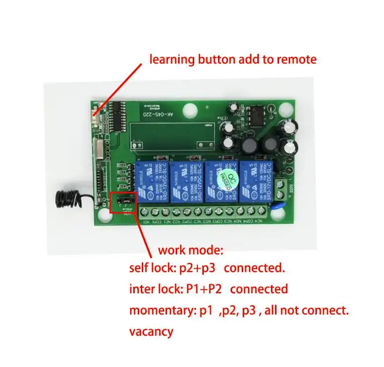 AC 85V 110V 220 V 4Ch 10A беспроводное реле RF 220 V дистанционное управление переключатель умный дом гетеродинный передатчик приемник