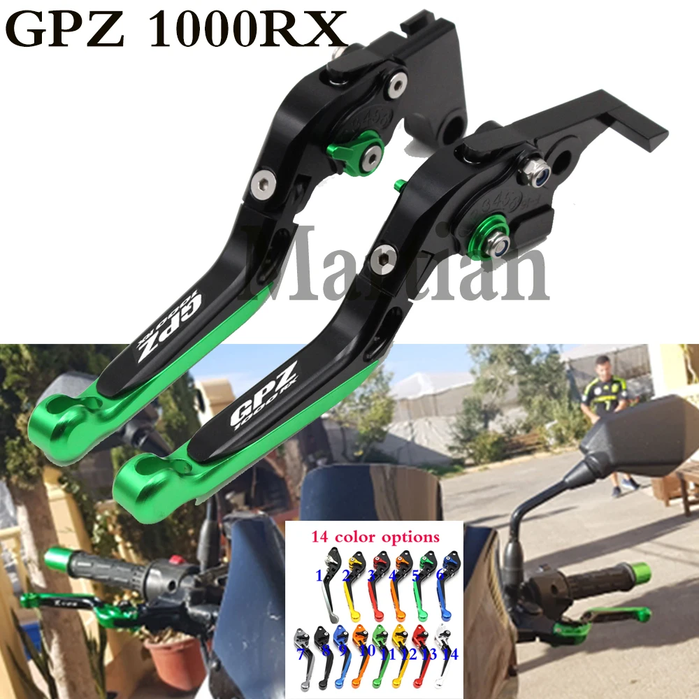 

!Logo(GPZ1000RX) For Kawasaki GPZ 1000RX GPZ1000RX 1995-1998 CNC Adjustable Folding Extendable Motorcycle Brake Clutch Levers
