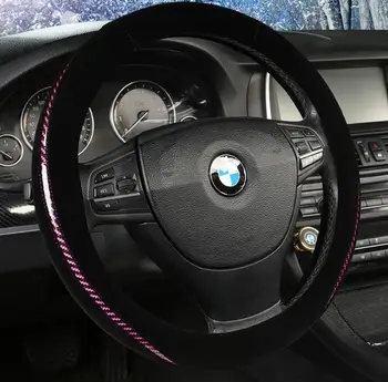 

Free Shipping New Plush Color Matching Car steering wheel cover Winter Auto Interior Accessories Steering-wheel Covers Fashion