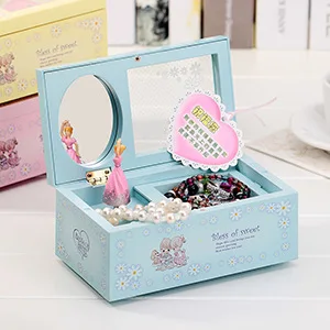 Caja de música de bailarina espejo rectangular caja de joyería Musical cajas de música niñas carrusel novia San Valentín regalo Caja de música de bailarina espejo rectangular caja de joyería Musical cajas de música niñas carrusel novia San Valentín regalo