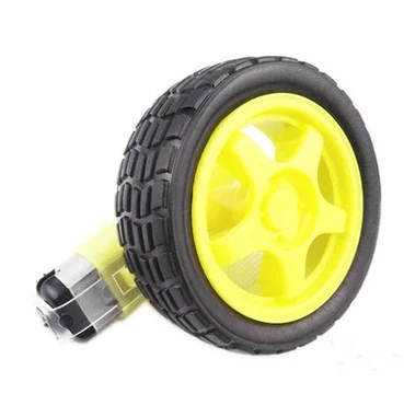 

Intelligent Car TT Motor Intelligent Car DC Speed Reduction Motor with Tire Wheel Wheels 48:1