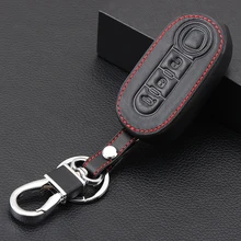 3 кнопки подходит для Fiat 500 Panda Punto BRAVO Lancia Ypsilon STILO DUCATO DELTA держатель кожаный чехол для дистанционного ключа