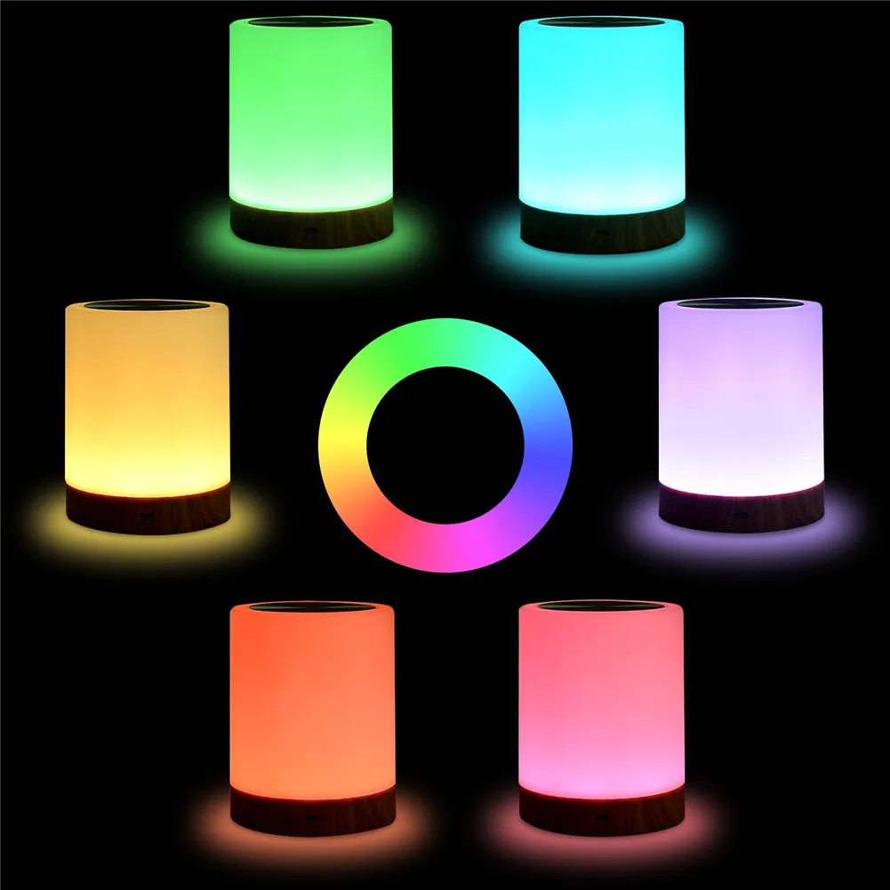 

Rechargeable Table Lamp Bedside Light with Dimmable Warm Light Color Changing LED Touching Lamp MJJ88