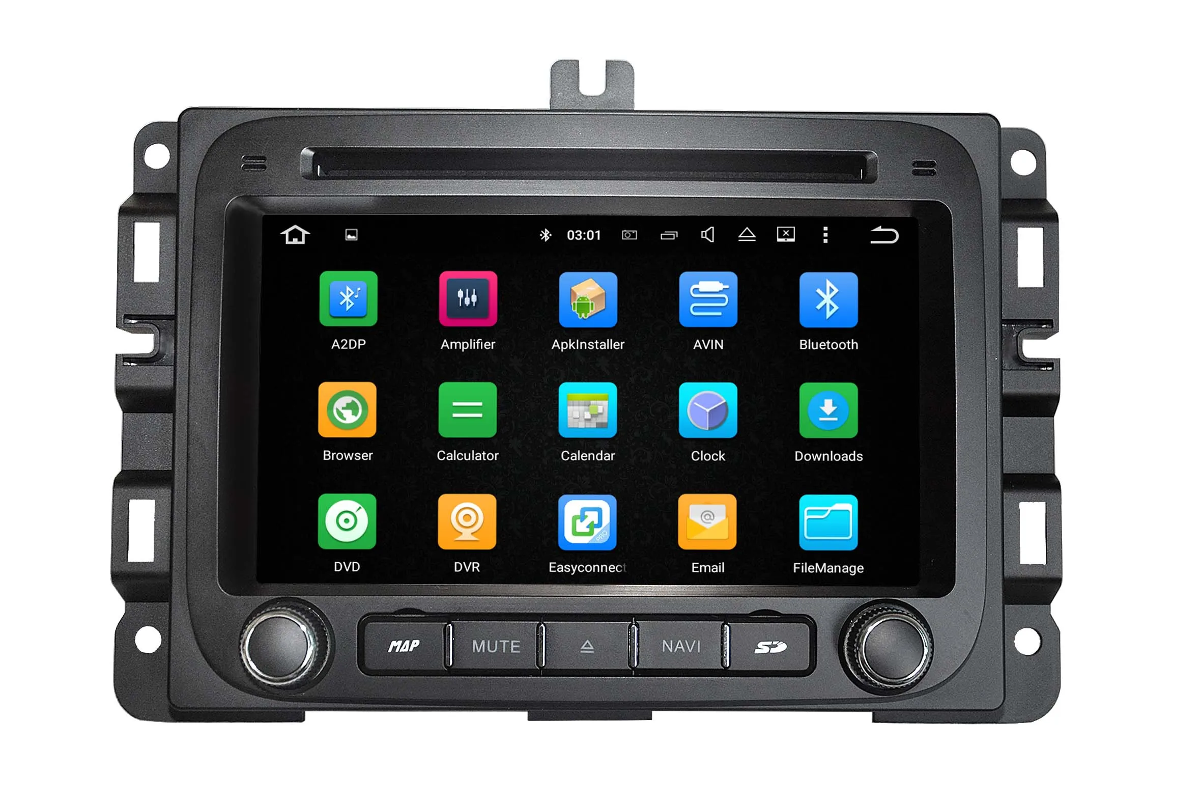 Excellent Quad core 1024*600 HD screen Android 9.0 Car DVD GPS radio Navigation for Dodge Ram 2014-2016 with 4G/Wifi DVR OBD mirror link 2